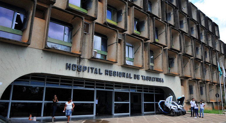 Entrada do Hospital Regional de Taguatinga, no DF

