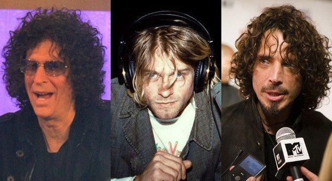 Howard Stern, Kurt Cobain (Nirvana) e Chris Cornell (Soundgarden)