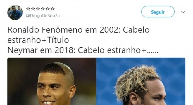 Humor na Copa: novo cabelo de Neymar virou piada na web