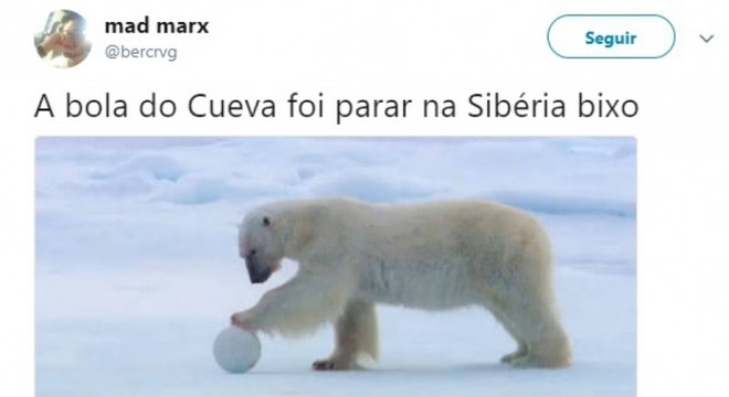 Cueva isola bola em cobrança de pênalti e é alvo dos memes na web