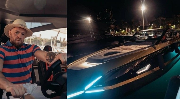 Conor McGregor, o atleta mais bem pago do mundo, sabe viver com o incrível montante de dinheiro que acumulou na carreira. A última aquisição do irlandês, postada nas redes sociais do lutador, foi um incrível superiate da marca Lamborghini, avaliado em 2,4 milhões de libras (R$ 15 milhões)