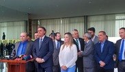 No Alvorada, Ibaneis Rocha confirma apoio a Bolsonaro no segundo turno (Jéssica Moura/R7)