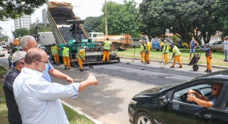 Governador Ibaneis Rocha visitou obras em Taguatinga (DF) no fim de semana