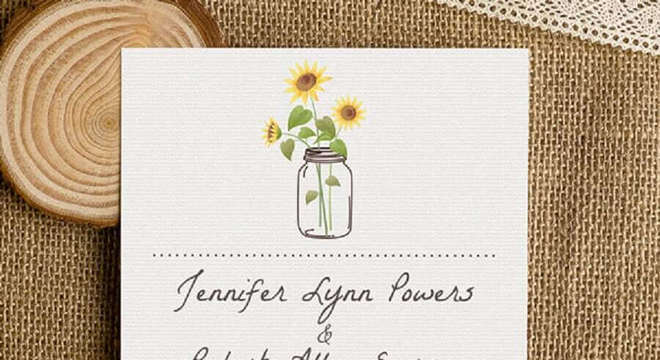 ideia para convite de casamento simples 