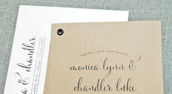 ideia para convite de casamento simples e barato 