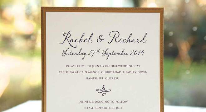 ideia para convite de casamento simples e barato 