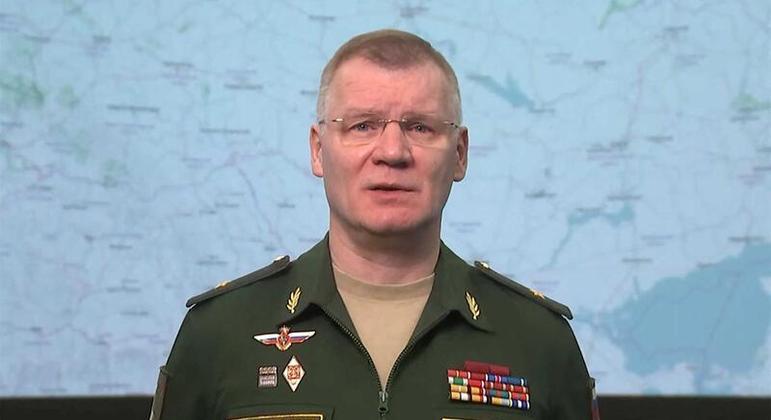 General Igor Konashenkov, porta-voz do Ministério da Defesa russo