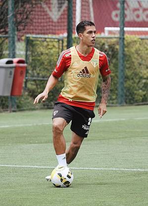 Igor Vinícius em treinamento pelo São Paulo