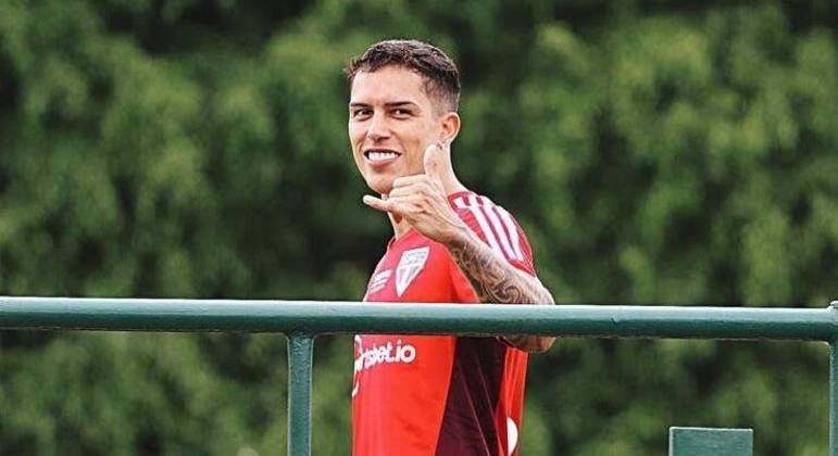 Igor Vinícius em treino do São Paulo