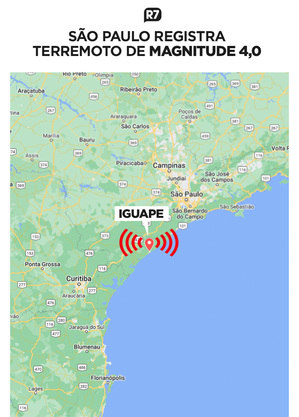 Sexta-feira – 12:16 – São Paulo registra terremoto de magnitude 4