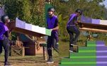 Caique Aguiar e Kaik fizeram a parte terrestre do circuito para a Equipe Ametista. O personal trainer não se dedicou como de costume para vencer a prova, o que deixou Ste muito incomodada