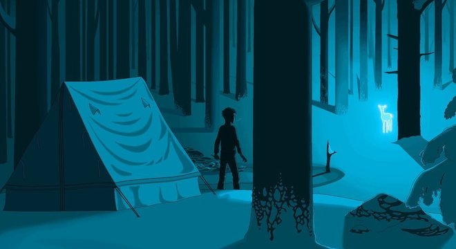 Cena de 'Harry Potter e as Relíquias da Morte', digitalmente reproduzida no Paint pelo artista Pat Hines