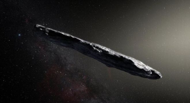 Oumuamua, detectado em 2017, foi o primeiro visitante de fora do nosso Sistema Solar identificado por nós