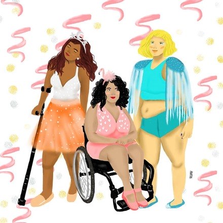 Em seu perfil no Instagram (@partes.art), a ilustradora representa mulheres com deficiência em cotidianos simples, como na série de desenhos que publicou durante o carnaval. “A ideia de que PCD's [Pessoa com Deficiência] não fazem parte do carnaval vem desse lugar de acreditar que na verdade nós não fazemos coisa alguma. Não nos relacionamos, trabalhamos, viajamos ou saímos de casa. E, apesar da sociedade e da falta de acessibilidade tornar todas essas coisas muito difíceis para nós, estamos, sim, nesses lugares, e estamos ocupando cada vez mais espaços”, explica Paloma 