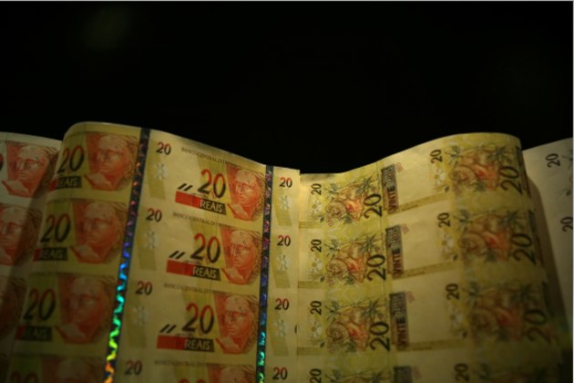 Cédulas de 20 reais 