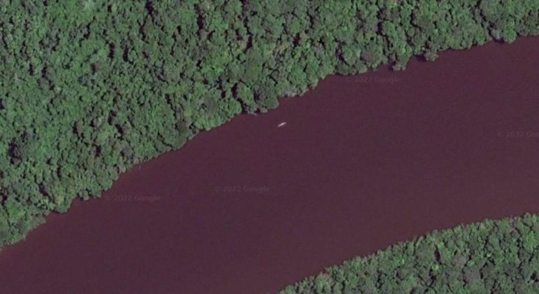 Imagem de satélite da região do Vale do Javari, onde lancha com jornalista e indigenista desapareceu
