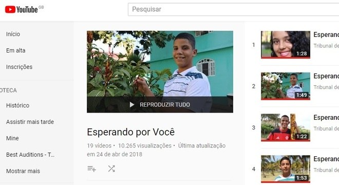 Imagem mostra parte das crianças e adolescentes que tiveram vídeos postados no Youtube, no Espírito Santo