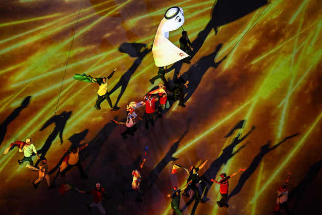 Imagens aéreas da cerimônia de abertura da Copa do Mundo