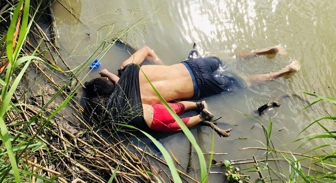 Pai e filha encontrados mortos após tentar entrar nos EUA atravessando rio