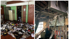 Incêndio destrói biblioteca de escola estadual na região nordeste de BH