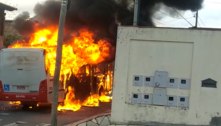 Ônibus pega fogo em Betim (MG) após suposta pane elétrica 