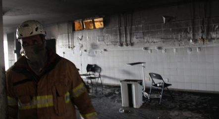Fogo deixou rastro de destruição no hospital
