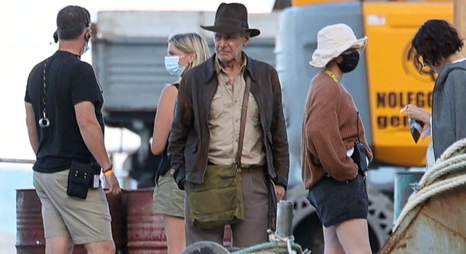 Harrison Ford nas gravações do quinto 'Indiana Jones'