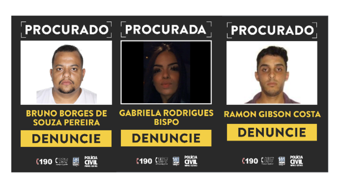 Os três suspeitos vão responder pelos crimes de sequestro, homicídio e ocultação de cadáver
