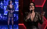 A competidora Indira Castilho parece ter saído de uma série de TV! Ela optou por um vestido bem decotado e com detalhes dourado e preto e para realçar suas curvas ela sobrepôs o look com um corset preto. O rabo de cavalo e franjinha solta deixou a participante mais linda