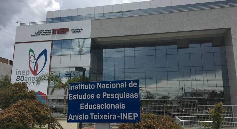 Fachada do prédio do Inep, em Brasília (DF)