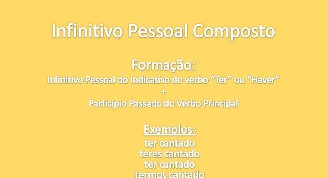 infinitivo pessoal 