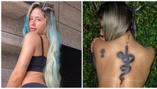 Influenciadora Nathalia Valente 'esconde' tatuagem após polêmica