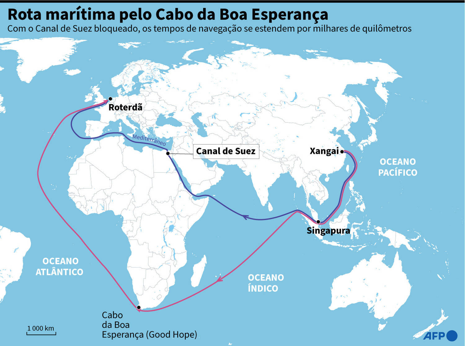 Desvio De Rota Ap s Bloqueio Em Suez Tem Custo Extra De At 20 