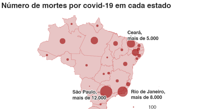 infográfico mostra casos por estado