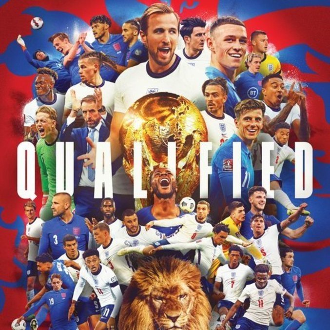 A capa do Twitter da Inglaterra, com destaque para Harry Kane