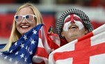 Até o jogo de hoje, ingleses e americanos haviam se enfrentado duas vezes em Copas do Mundo, com retrospecto positivo aos EUA: 1 vitória e 1 empate