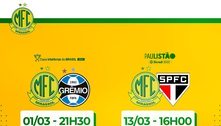 Mirassol divulga preços para jogos contra o Grêmio e o São Paulo