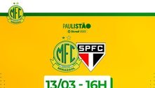 Restam 3,5 mil ingressos para duelo entre Mirassol x São Paulo