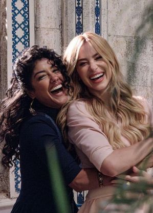 Ingrid Conte e Bárbara França nos bastidores de “Reis – A Sucessão