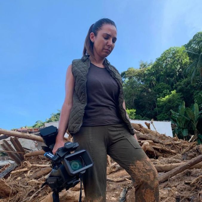 Ingrid Griebel, repórter da Record, uma das que sempre têm o trabalho bem-feito