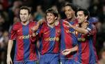 Iniesta, Xavi, Bojan, Ronaldinho