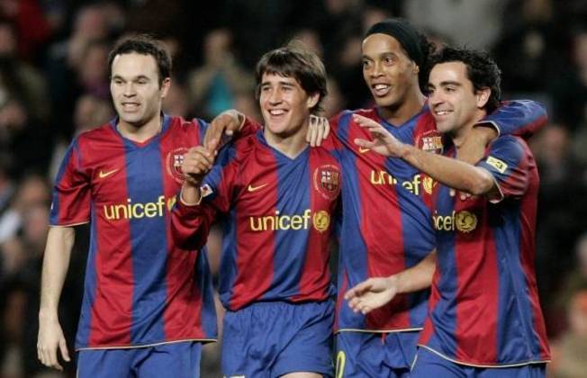 Iniesta, Xavi, Bojan, Ronaldinho