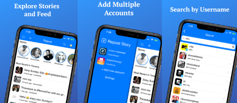 O app Repost Story está disponível para o sistema Android e iOS 