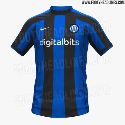 Inter de Milão: camisa 1 (vazada na internet) / fornecedora: Nike