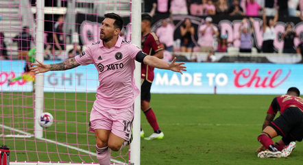Messi comemora gol marcado pelo Inter Miami
