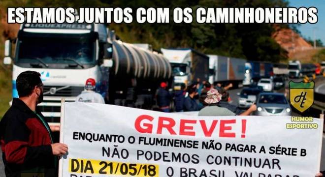 Internautas fazem piadas com greve dos caminhoneiros