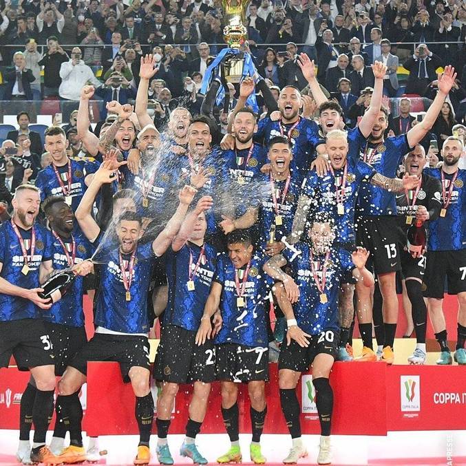 Inter, a recém-ganhadora da Copa Itália