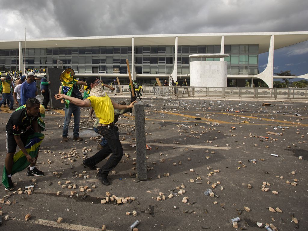 Invasão ao Palácio do Planalto em 8 de janeiro de 2023 (Joedson Alves/Agencia Brasil - 8.1.2023)