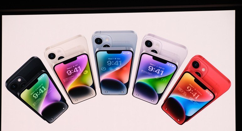 O novo iPhone 14 será vendido em cinco opções de cores

