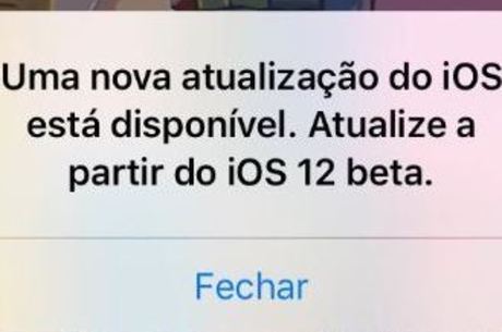 Aviso insistente do novo sistema operacional da Apple